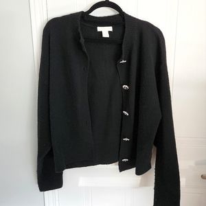Black oversized sweater cardigan